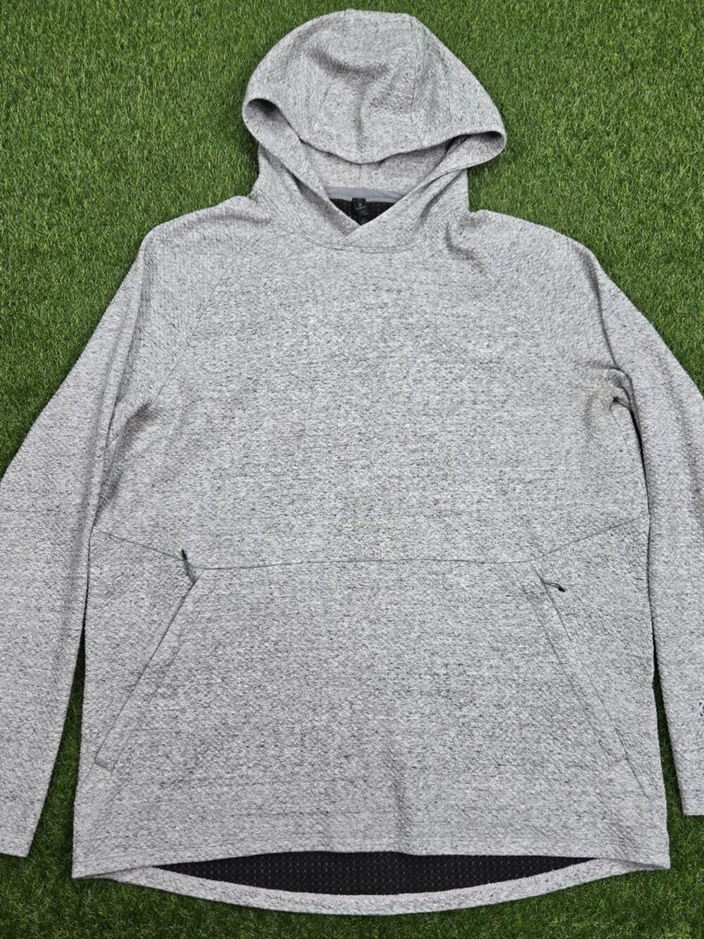 Lululemon At Ease Hoodie Mens XL Gray Heathered Training Classic Fit Zippered